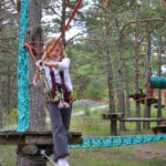 Parcours dans les arbres enfant