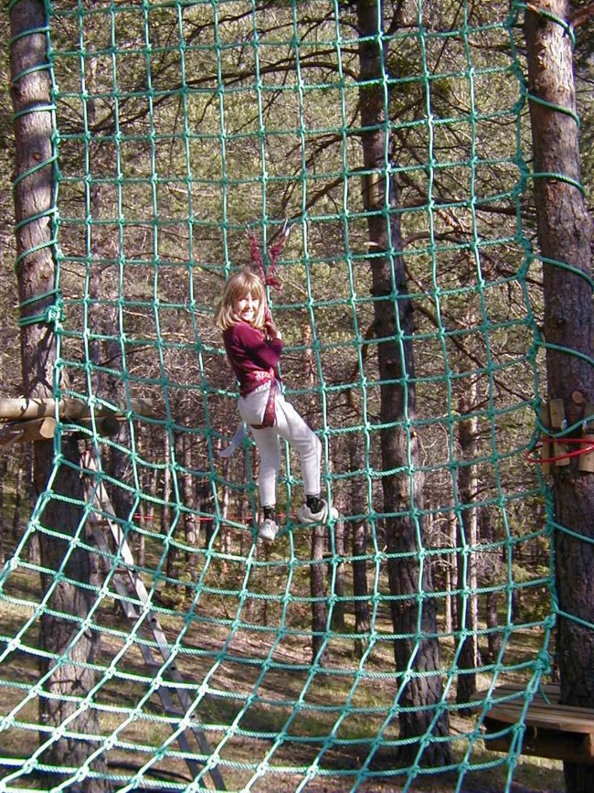 Parcours dans les arbres enfant