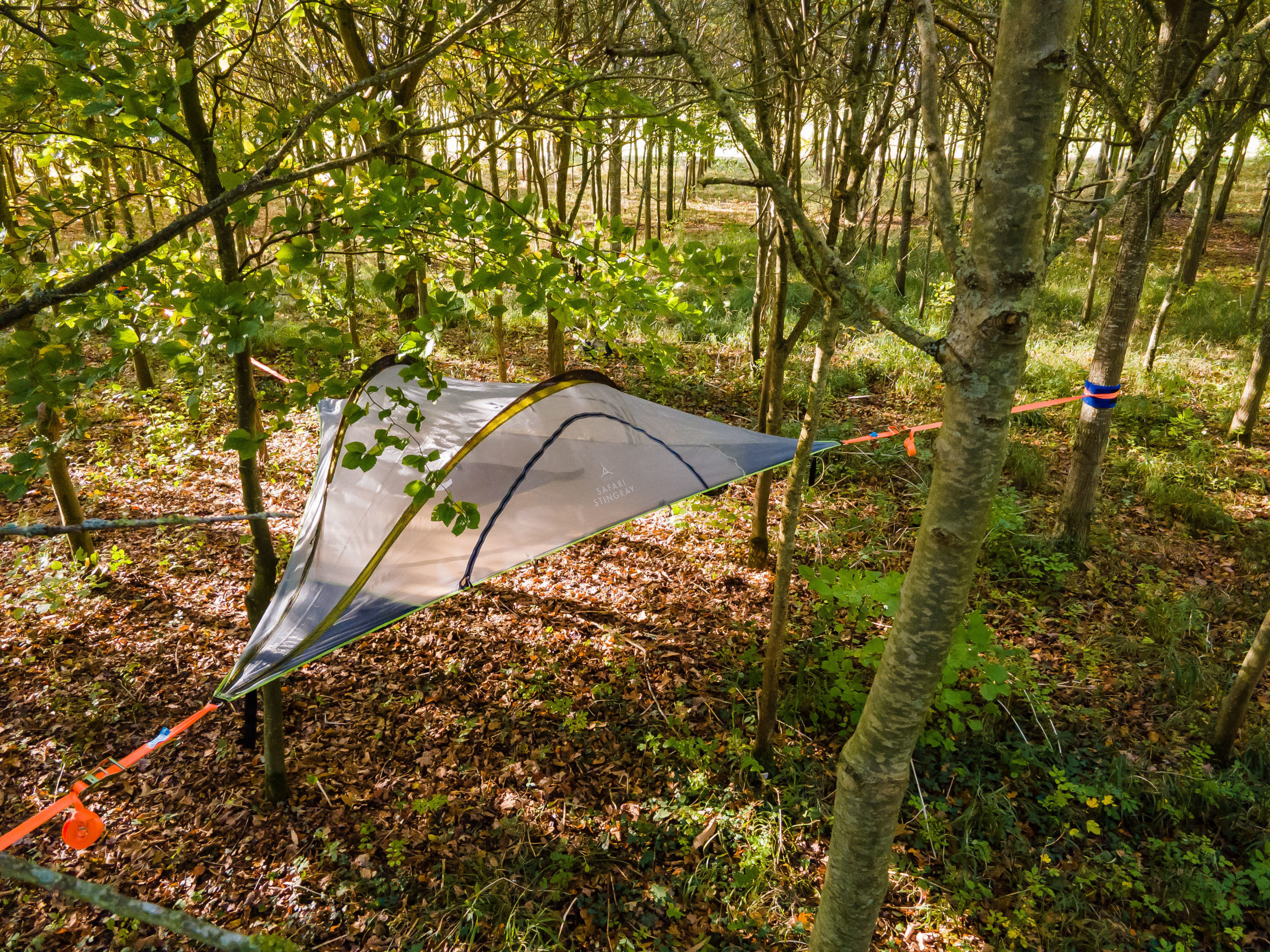 Nuit insolite Tente suspendue dans la forêt